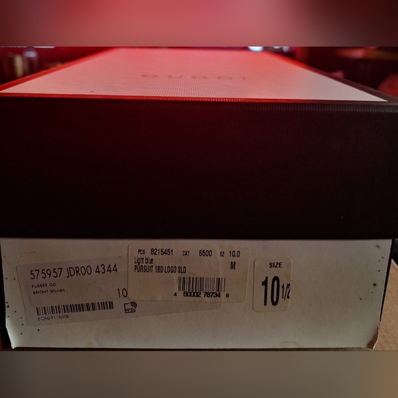 Gucci Pursuit Slide Sandals Blue Sz 10 - Picture 7 of 7